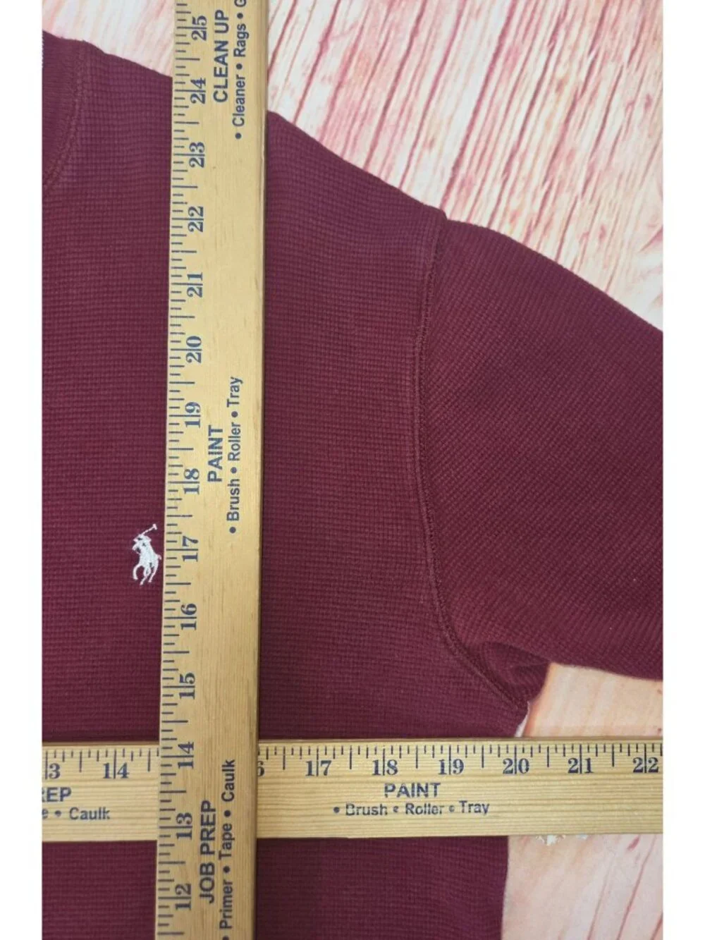 Polo Ralph Lauren Maroon Thermal Shirt Medium